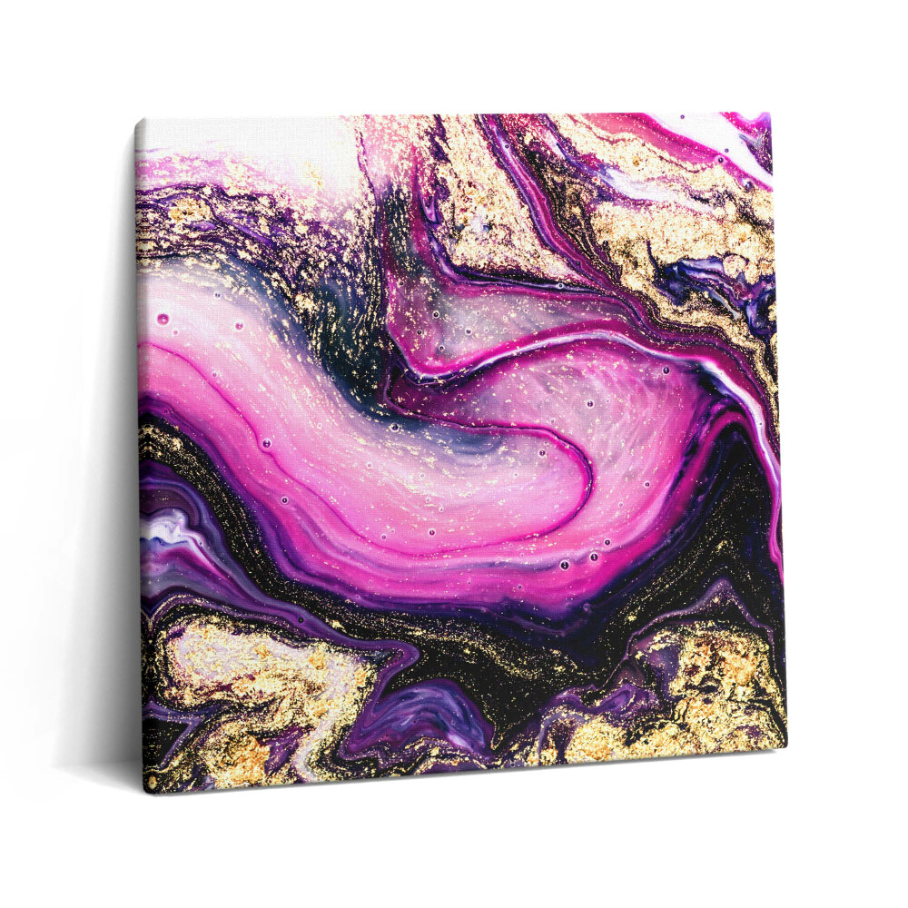 Tablou pe pânză canvas 60x60 Rezumat de marmură cu aur