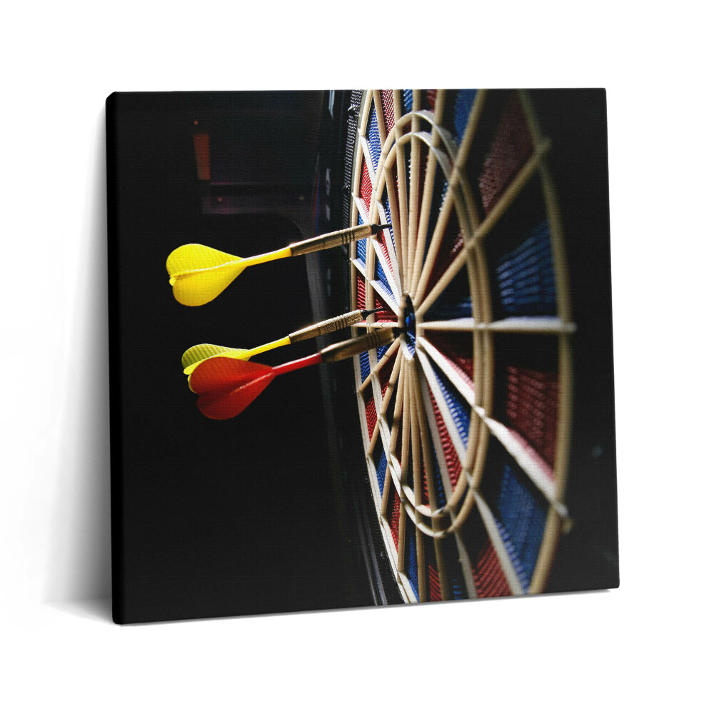 Tablou pe pânză canvas 60x60 Darts și tablă de darts