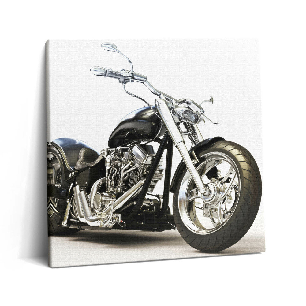Tablou pe pânză canvas 60x60 Motocicletă neagră