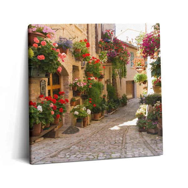 Tablou pe pânză canvas 60x60 Aleea florilor