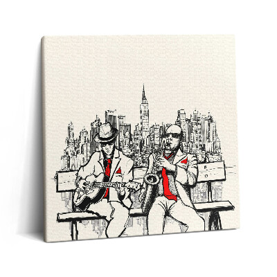 Tablou pe pânză canvas 60x60 Jazzul în New York