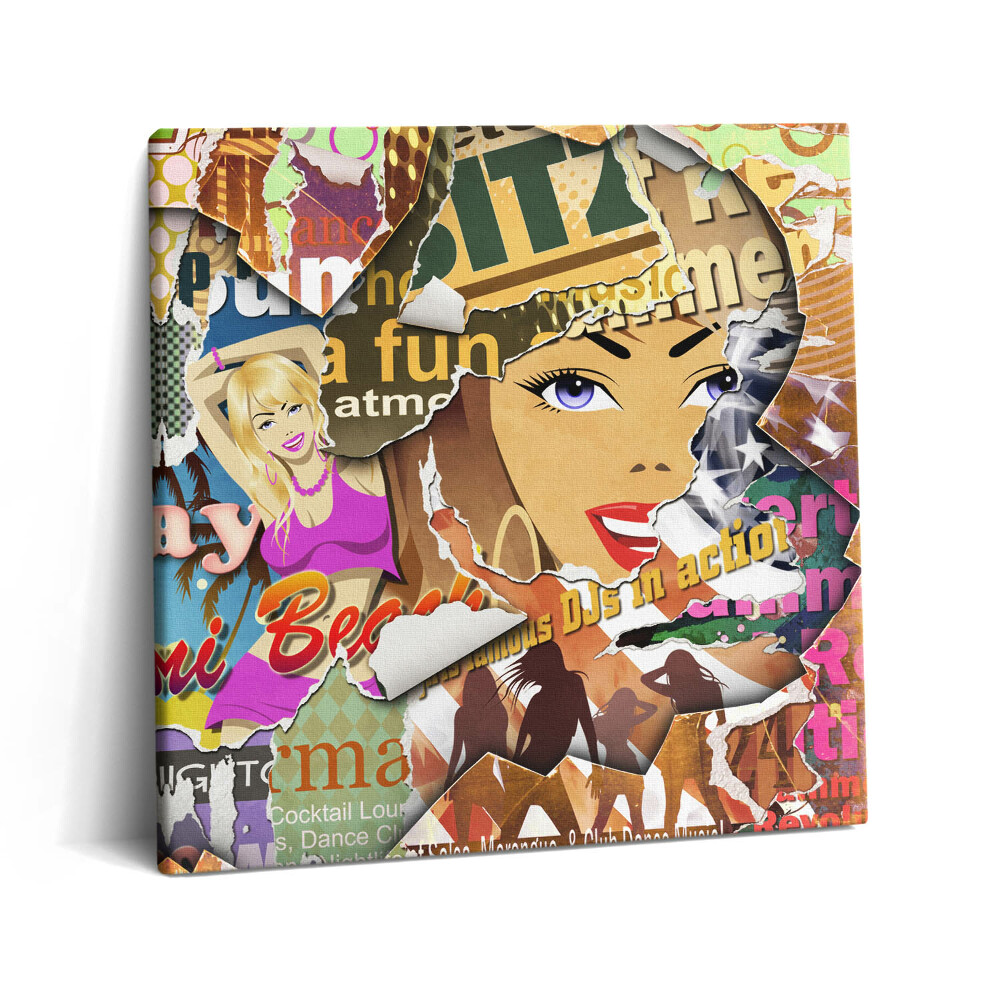 Tablou pe pânză canvas 60x60 Carte poștală din vacanță