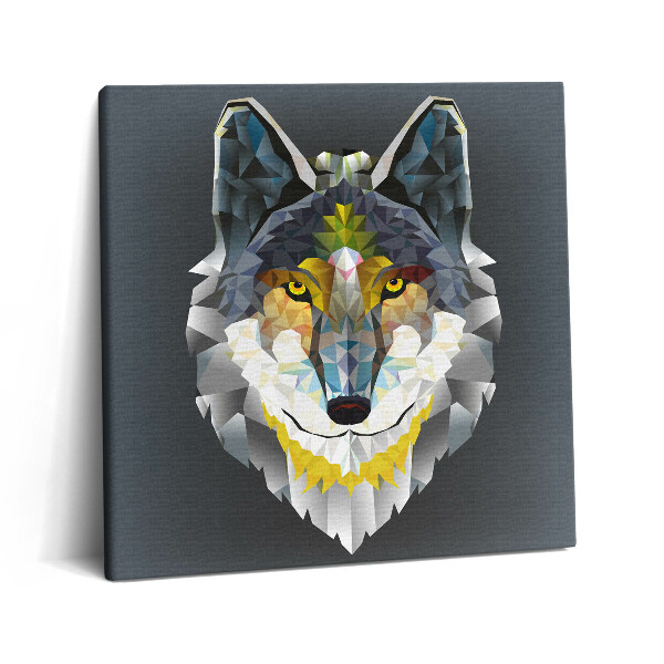 Tablou pe pânză canvas 60x60 Cap de lup