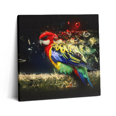 Tablou pe pânză canvas 60x60 Abstracție de papagal