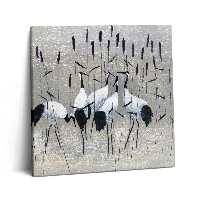 Tablou pe pânză canvas 60x60 Macarale cu stuf