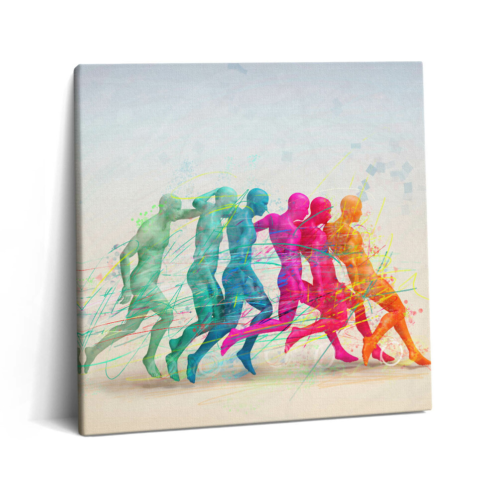 Tablou pe pânză canvas 60x60 Oameni colorați