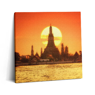 Tablou pe pânză canvas 60x60 Wat Arun Bangkok Thailanda
