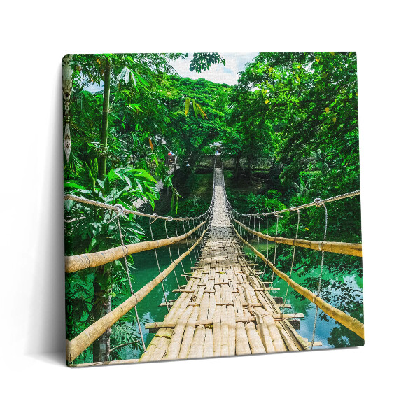 Tablou pe pânză canvas 60x60 Un pod în pădurea din Filipine