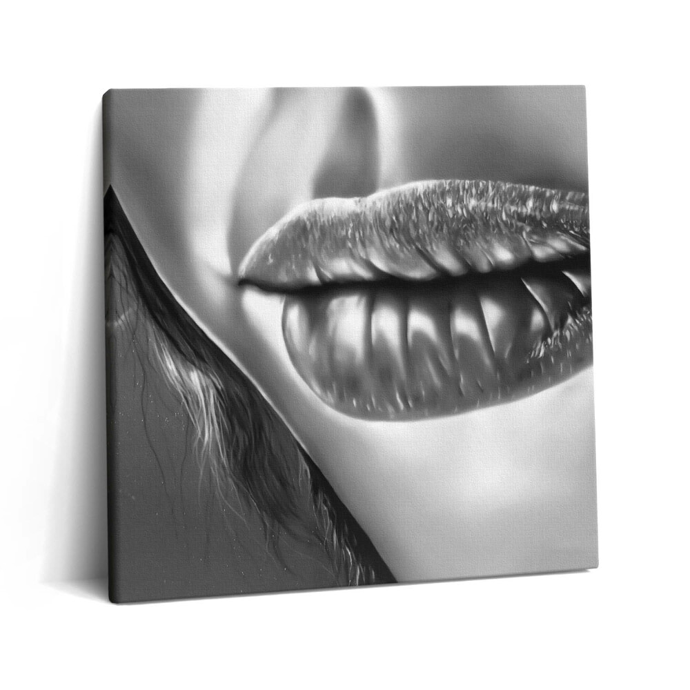 Tablou pe pânză canvas 60x60 Buzele femeii