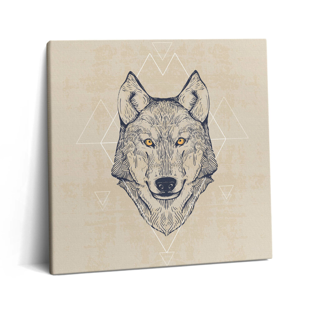 Tablou pe pânză canvas 60x60 Cap de lup
