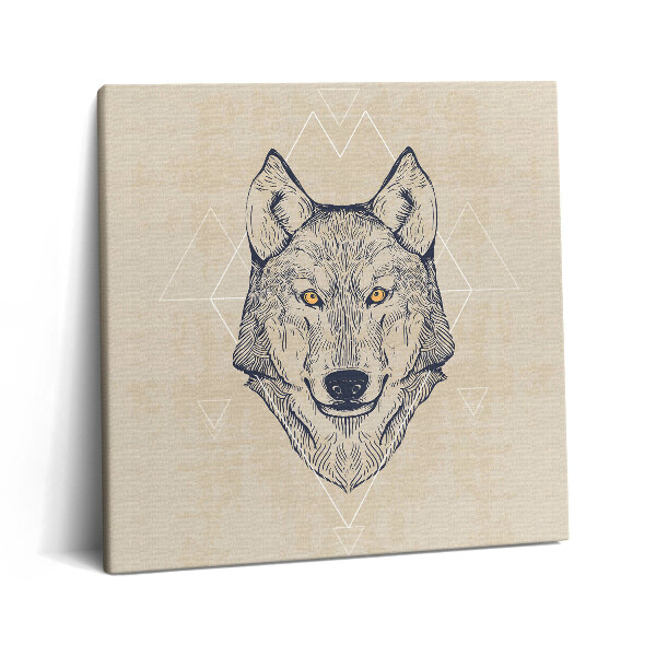 Tablou pe pânză canvas 60x60 Cap de lup