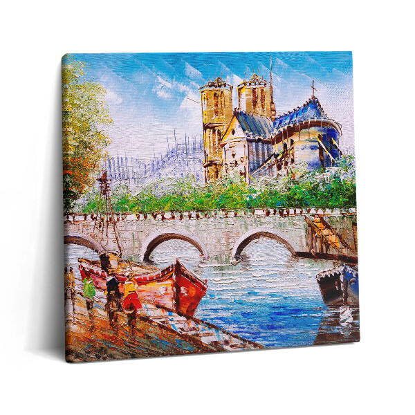 Tablou pe pânză canvas 60x60 Vopsirea unei bărci