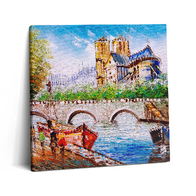 Tablou pe pânză canvas 60x60 Vopsirea unei bărci