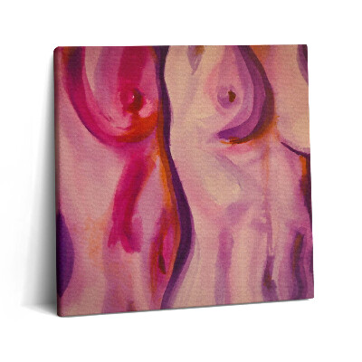 Tablou pe pânză canvas 60x60 Pictura corpului și a sânilor feminini
