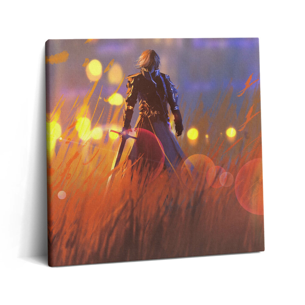 Tablou pe pânză canvas 60x60 Cavaler cu o sabie