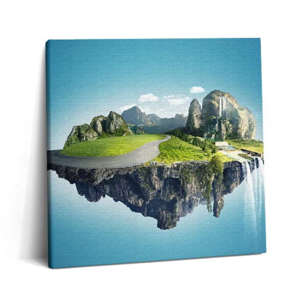 Tablou pe pânză canvas 60x60 insulă zburătoare