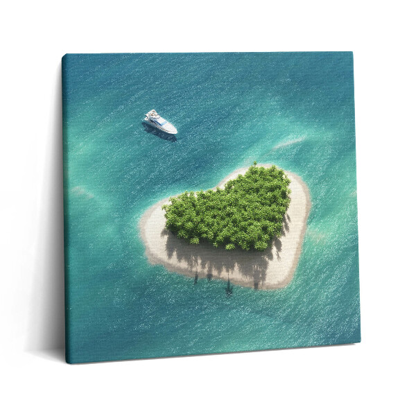 Tablou pe pânză canvas 60x60 Insula Inimii