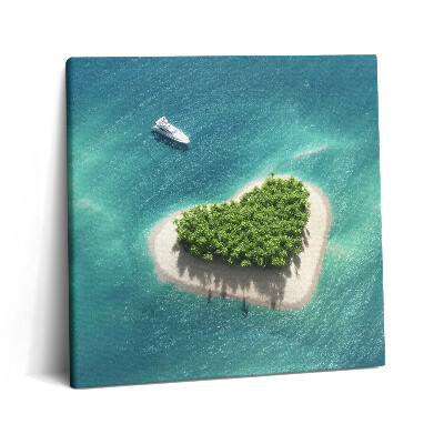 Tablou pe pânză canvas 60x60 Insula Inimii
