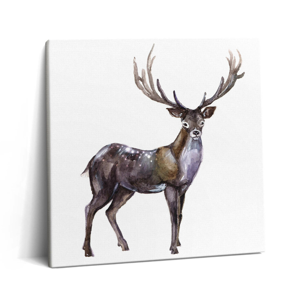 Tablou pe pânză canvas 60x60 Cerbul este regele pădurii