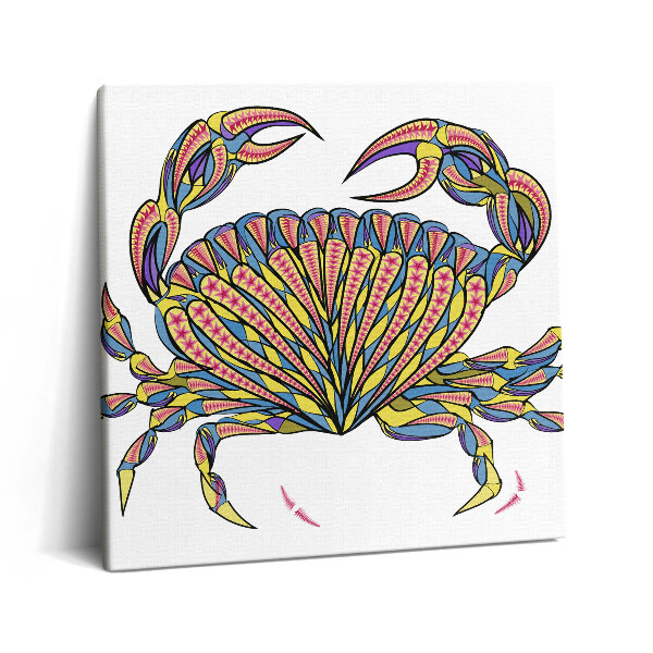 Tablou pe pânză canvas 60x60 Crab etnic