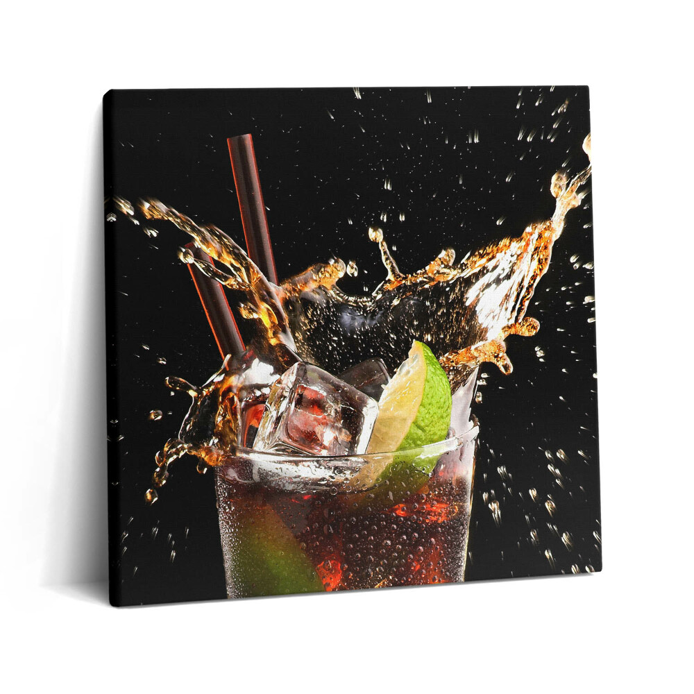 Tablou pe pânză canvas 60x60 Bea cu gheață