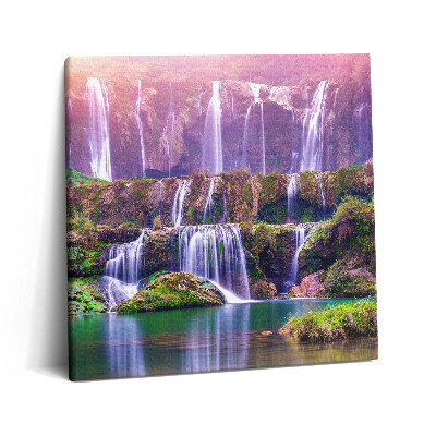 Tablou pe pânză canvas 60x60 Cascada Jiulong din China