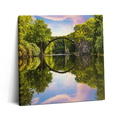 Tablou pe pânză canvas 60x60 Pod în Parcul Kromlau, Germania