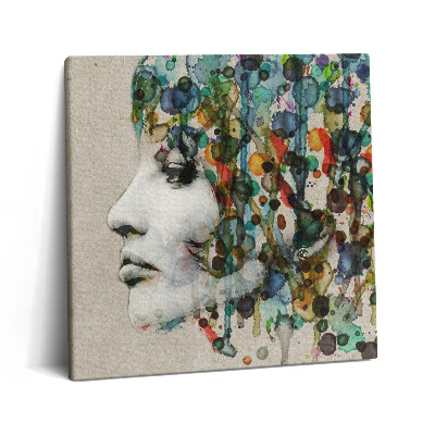 Tablou pe pânză canvas 60x60 Profilul unei femei