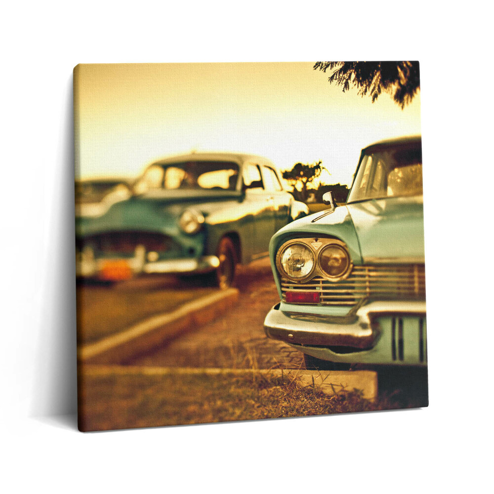 Tablou pe pânză canvas 60x60 Mașini vechi - colecție de mașini