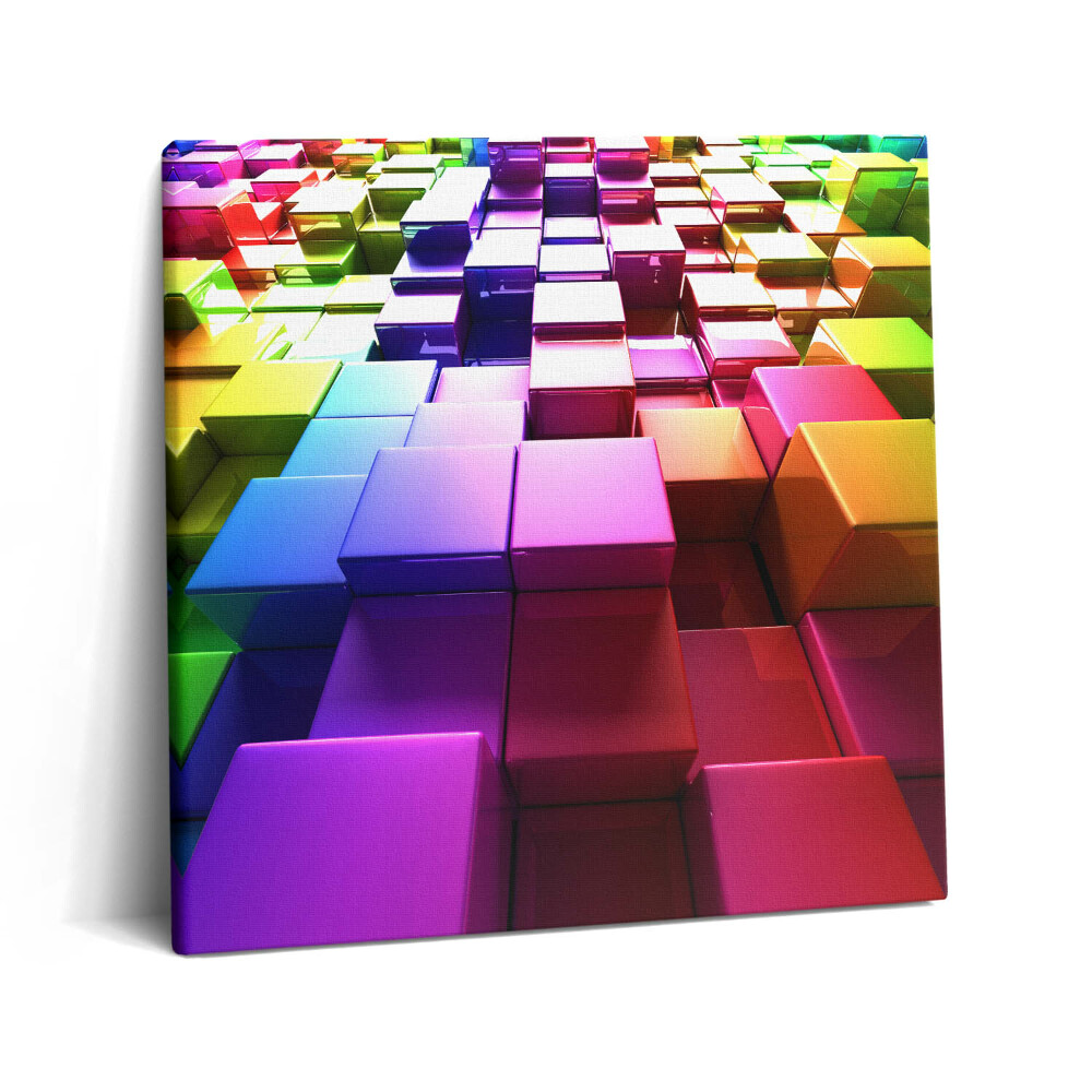 Tablou pe pânză canvas 60x60 Cuburi colorate