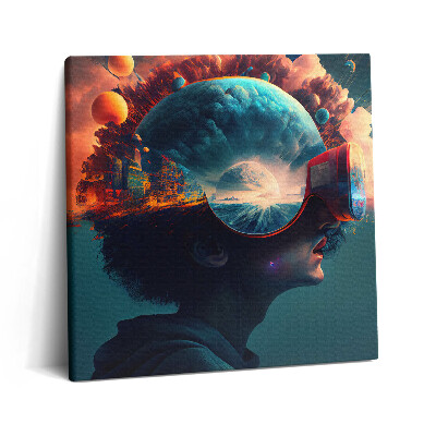 Tablou pe pânză canvas 60x60 Lume virtuală futuristă