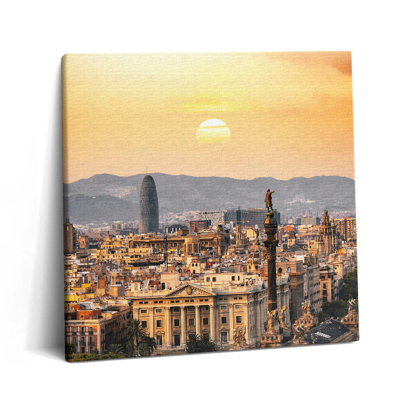 Tablou pe pânză canvas 60x60 Peisajul Sagrada Familia din Barcelona