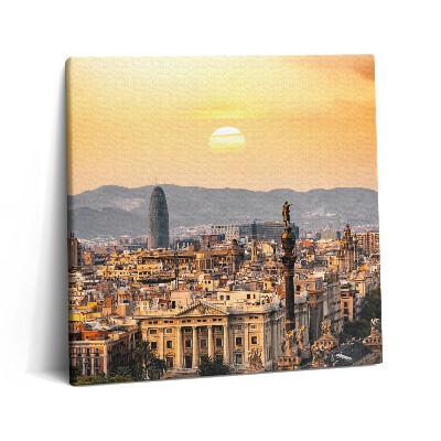 Tablou pe pânză canvas 60x60 Peisajul Sagrada Familia din Barcelona