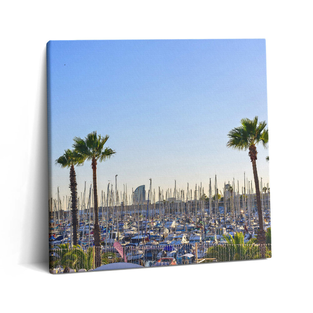 Tablou pe pânză canvas 60x60 Portul Olimpic Barcelona Catalonia