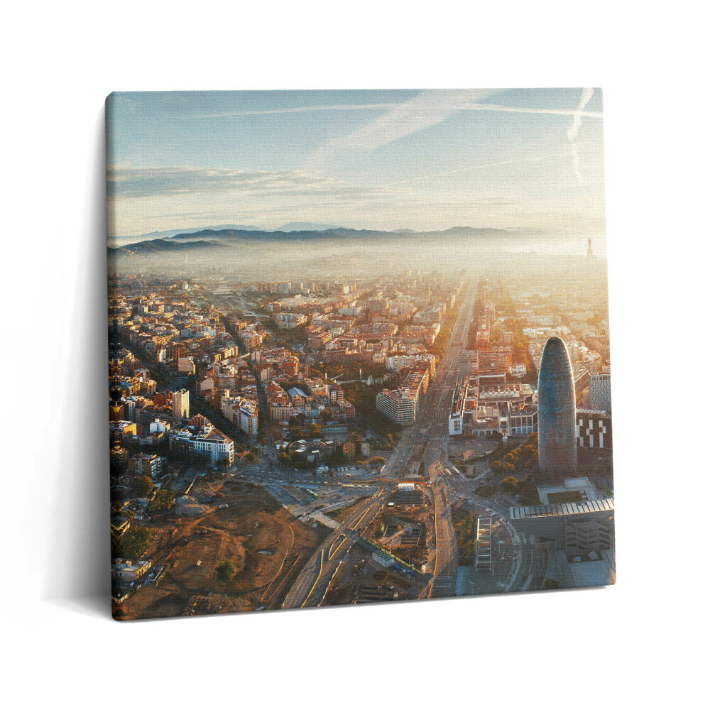 Tablou pe pânză canvas 60x60 Panoramă a orașului Barcelona