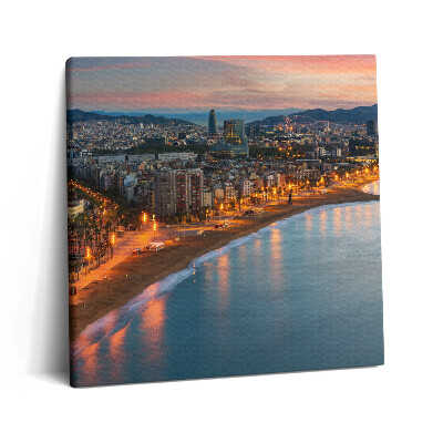 Tablou pe pânză canvas 60x60 Plaja de Est a Barcelonei