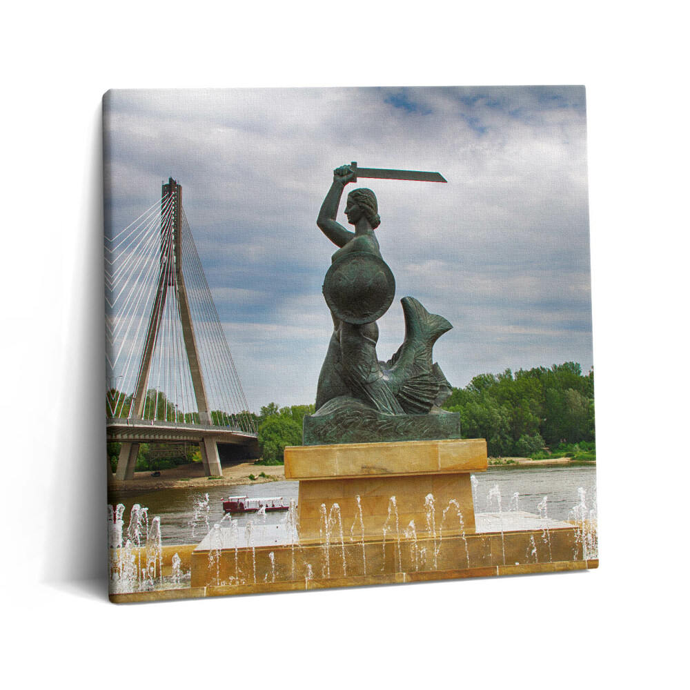 Tablou pe pânză canvas 60x60 Monumentul Sirenei din Varșovia