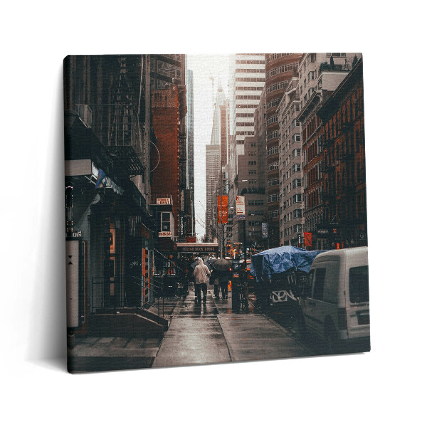 Tablou pe pânză canvas 60x60 Străzile orașului și oamenii din New York