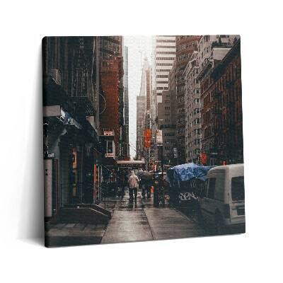 Tablou pe pânză canvas 60x60 Străzile orașului și oamenii din New York