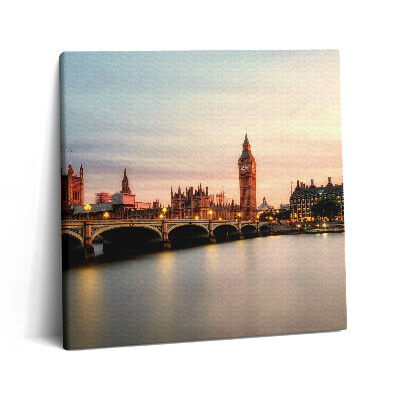 Tablou pe pânză canvas 60x60 Panorama Big Ben din Londra