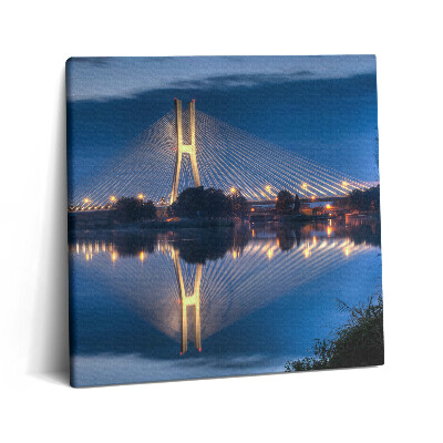 Tablou pe pânză canvas 60x60 Podul Rędziński din Wrocław