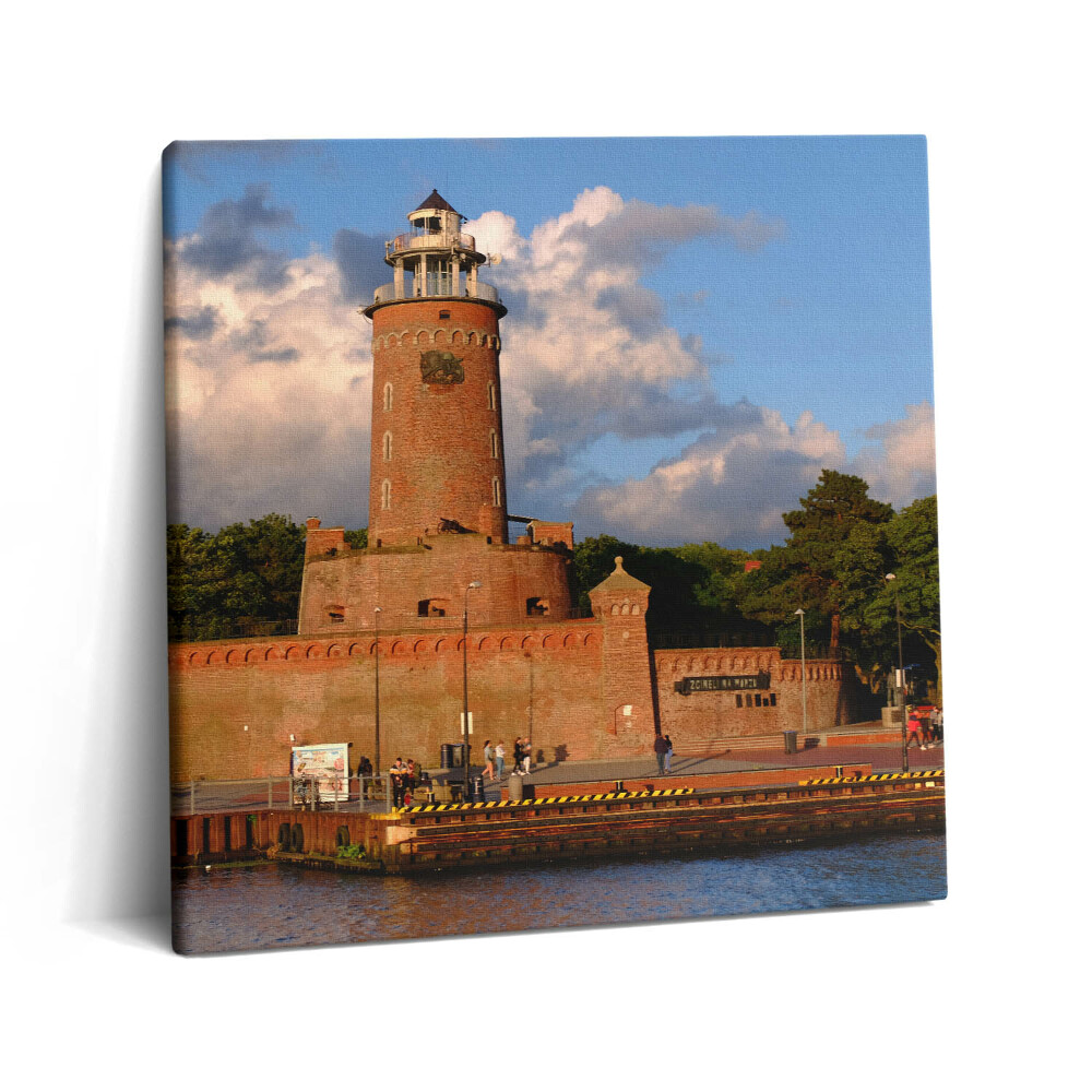 Tablou pe pânză canvas 60x60 Far în Kołobrzeg Polonia