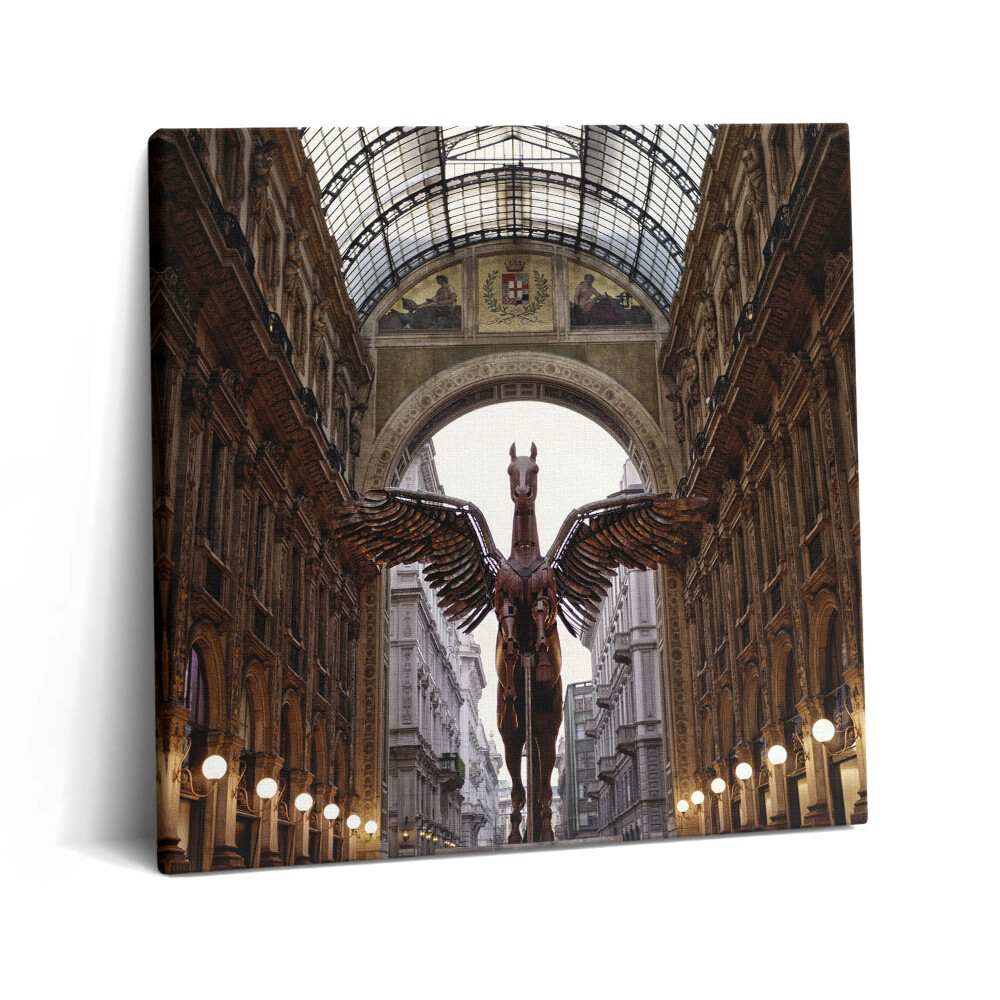 Tablou pe pânză canvas 60x60 Monumentul Calului din Milano