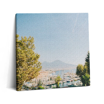 Tablou pe pânză canvas 60x60 Copaci verzi în Napoli