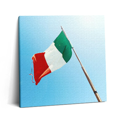 Tablou pe pânză canvas 60x60 steagul italian