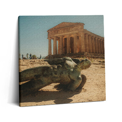 Tablou pe pânză canvas 60x60 Valea Templelor din Sicilia, Italia