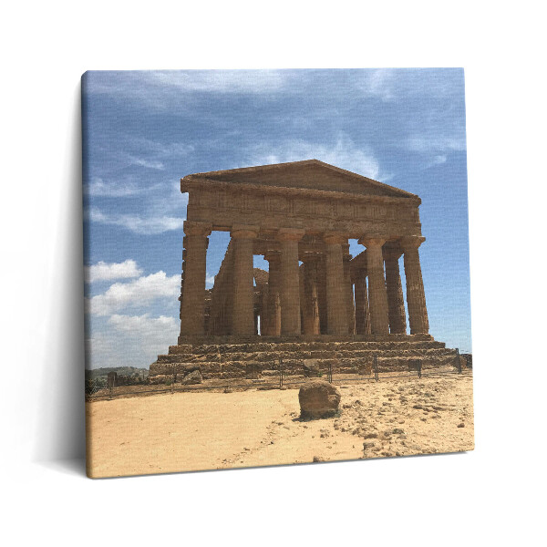 Tablou pe pânză canvas 60x60 Templu în Sicilia, Italia