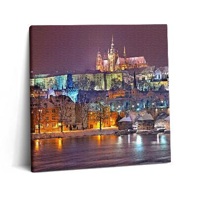 Tablou pe pânză canvas 60x60 Cartierul Castelului din Praga