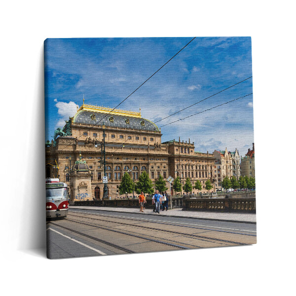 Tablou pe pânză canvas 60x60 Teatrul Național din Praga