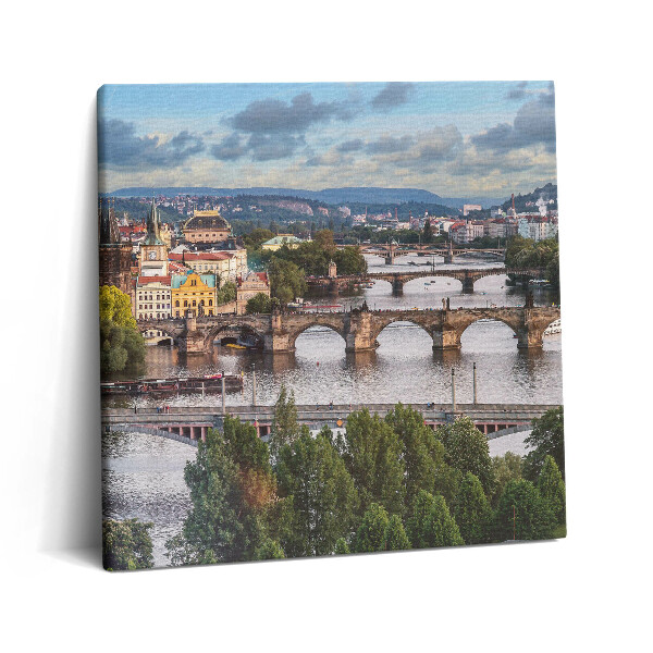 Tablou pe pânză canvas 60x60 Vedere a Pragăi